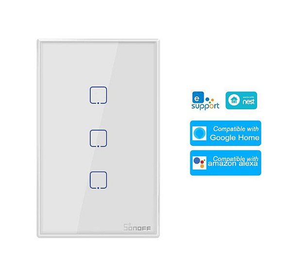 Sonoff 3 Botoes Touch T0 Us-Wifi
