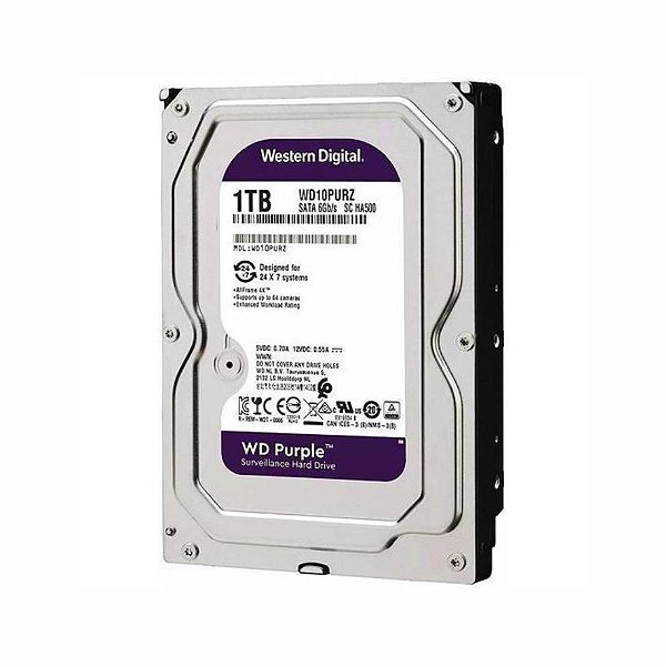 HD WD Purple Surveillance, 1TB, SATA, 3.5 WD10PURZ