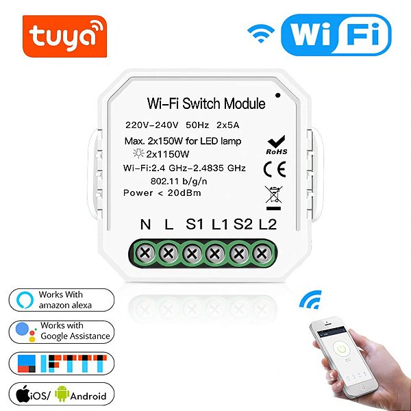 Tuya Smart Home s04 2ch Wifi Alexa Amazon Google Home