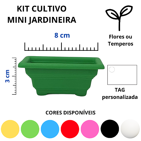 AL027 - Lembrancinha Eco com Mini Jardineira Colorida - Dia da Mulher