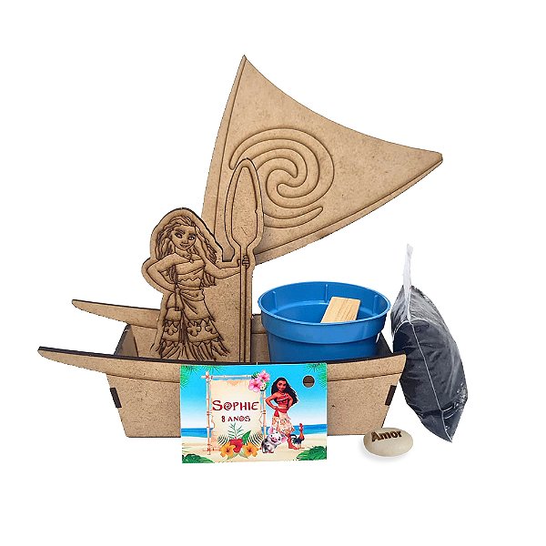 AL111 - Lembrancinha Plante e Cultive Moana com Semente Personalizada