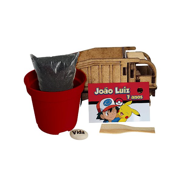 AL120 - Kit Cultivo Caminhão mdf com Semente Personalizada