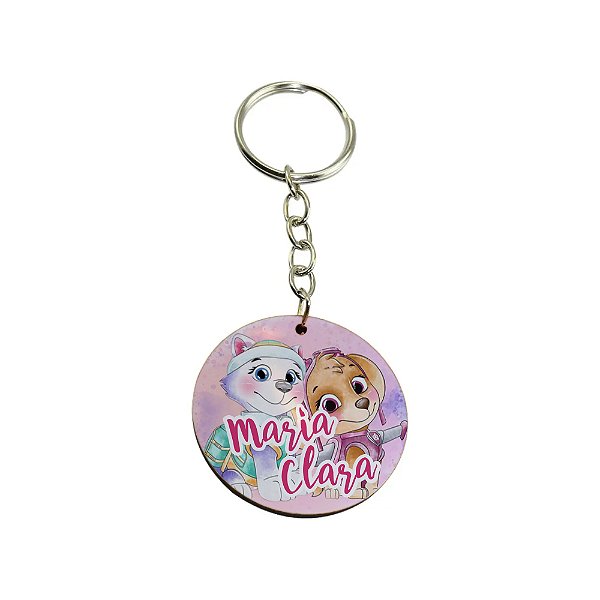 AL181 - LembrancinhA Chaveiro mdf Personalizado com dtf uv Colorido - Patrulha Canina