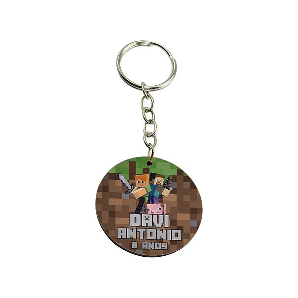 AL181 - LembrancinhA Chaveiro mdf Personalizado com dtf uv Colorido - Minecraft