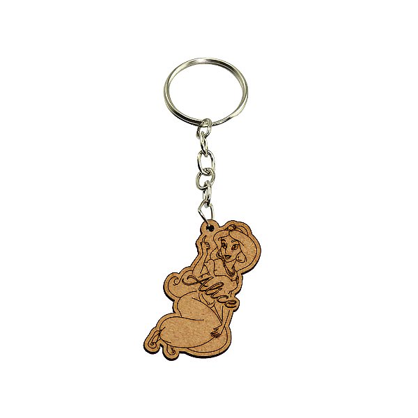 AL021 - Chaveiro Personalizado com Gravação a Laser - Tema Jasmine
