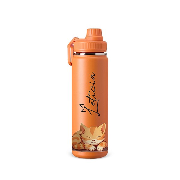 AL353 - Garrafa Térmica Inox 750 ML Personalizada - Gatinhos