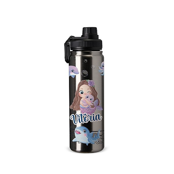 AL353 - Garrafa Térmica Inox 750 ML Personalizada - Sereias