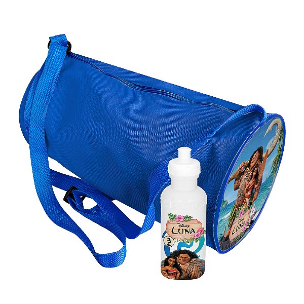 AL217 - Bolsa Esporte Personalizada com Squeeze - Tema Moana