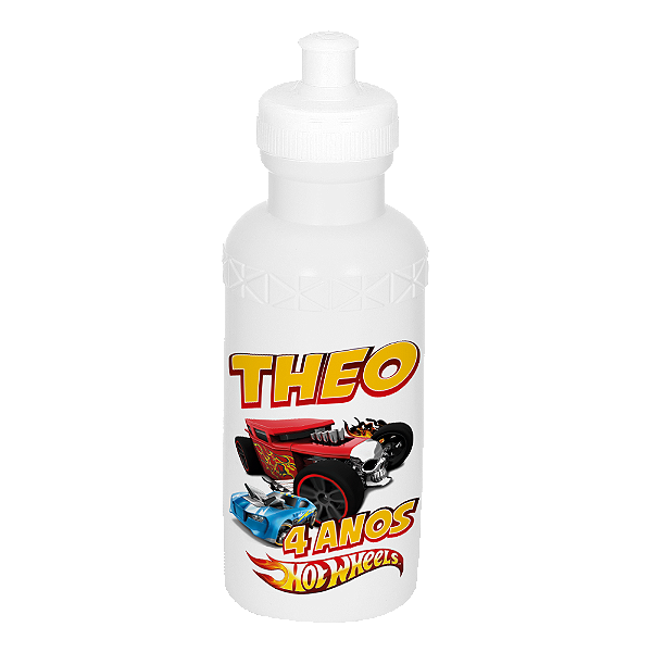 AL357 - Squeeze Plástico 500 ml Personalizado - Tema Hotwheels