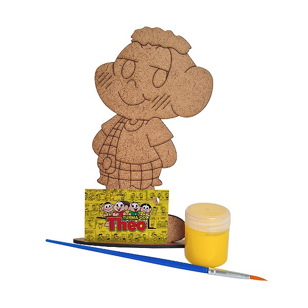 AL343 - Lembrancinha Pintura Turma da Mônica mdf com Tinta e Pincel - Cascão