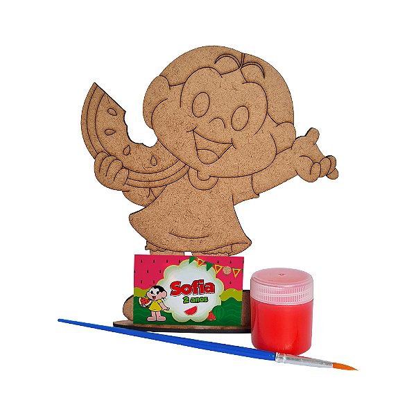 AL343 - Lembrancinha Pintura Turma da Mônica mdf com Tinta e Pincel - Magali