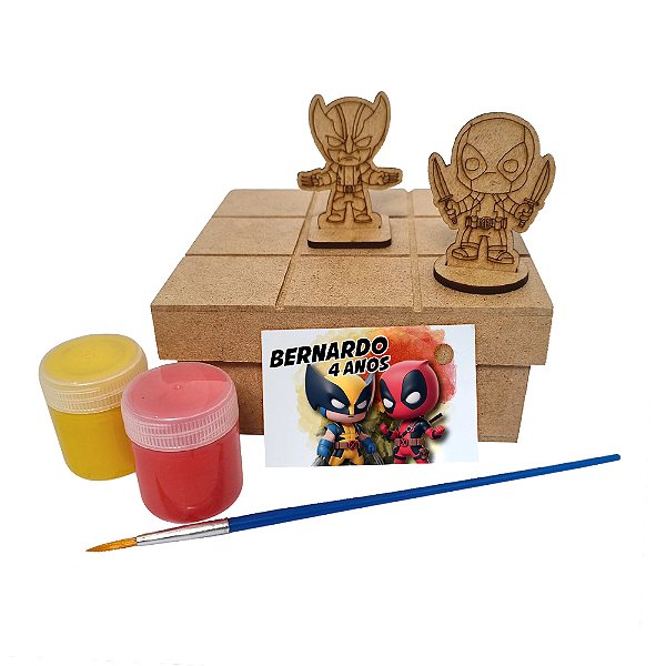 Al097 - Lembrancinha Jogo da Velha com Peças 3d - Tema Heróis