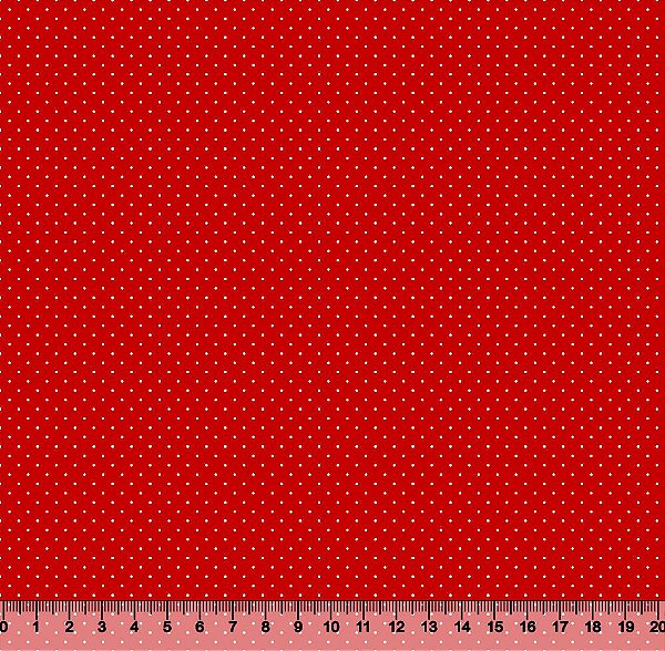 Tecido Tricoline Micro Poá Vermelho 3131-46-S343