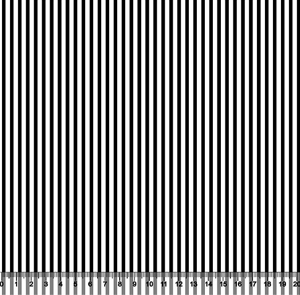 Tecido Tricoline Listrado Preto e Branco