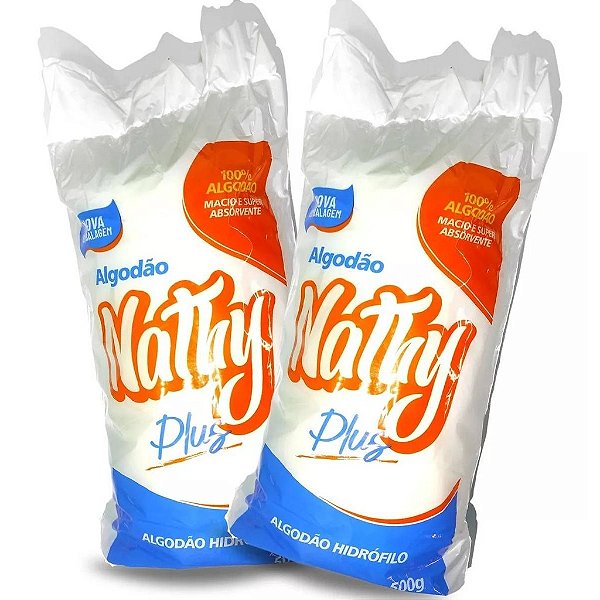 KIT COM 2 UN ALGODÃO EM ROLO NATHY 500G