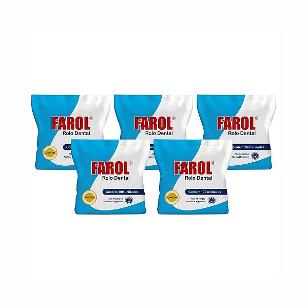 KIT COM  5 PACOTES ALGODAO FAROL ROLETE  - 100G