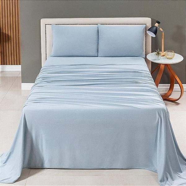 Jogo de Lençol Quenn Liso 4 Peças 100% Algodão – 180 Fios