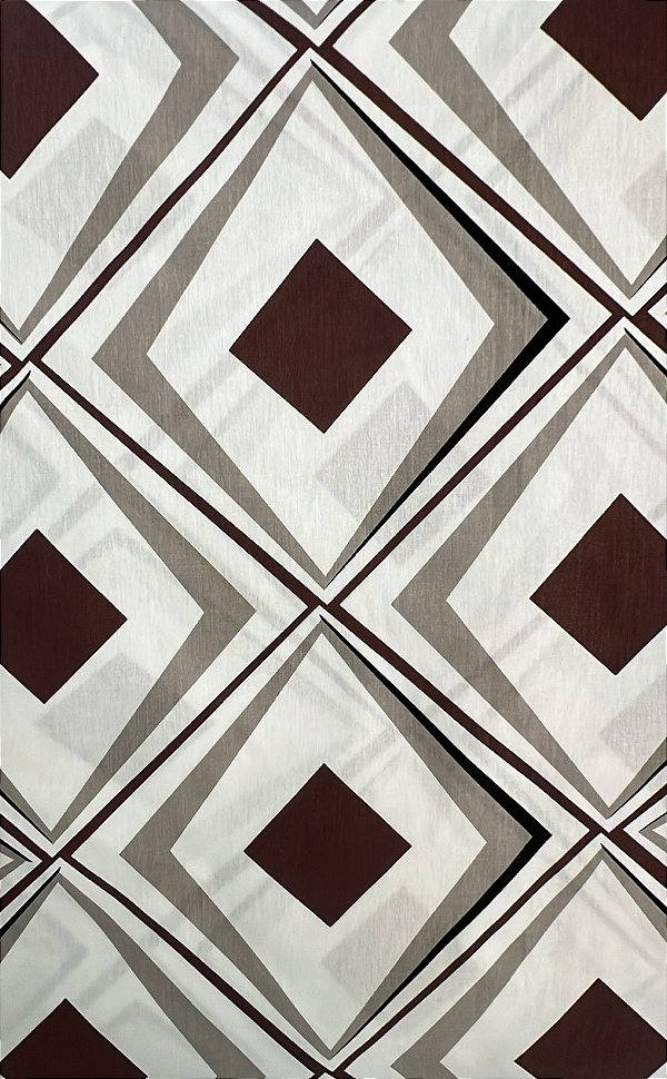Tecido Percal 100% Algodão Estampado Geometrico Marrom