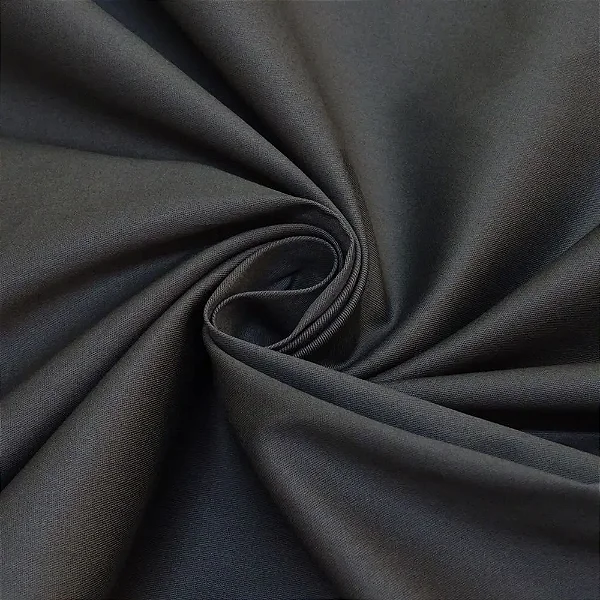 Tecido Sarja Lisa Cinza Chumbo 100% Algodão