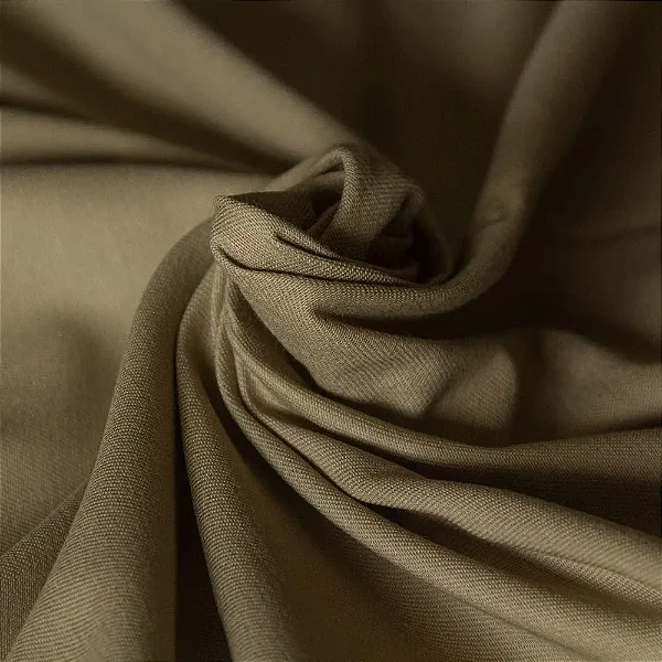 Tecido Sarja Lisa Caqui 100% Algodão