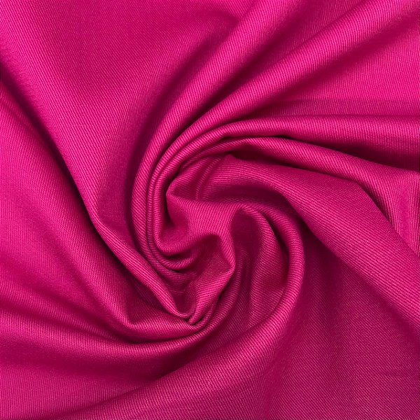 Tecido Sarja 100% algodão Liso Rosa Pink