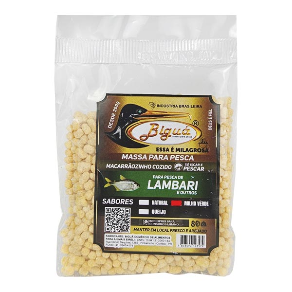 Isca Massinha Cozida para Lambari Milho Verde 80g