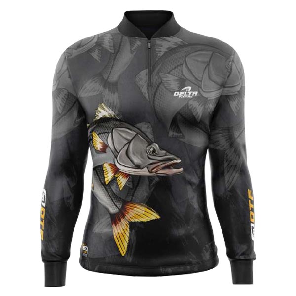 Camiseta Zíper Delta Robalo Cinza