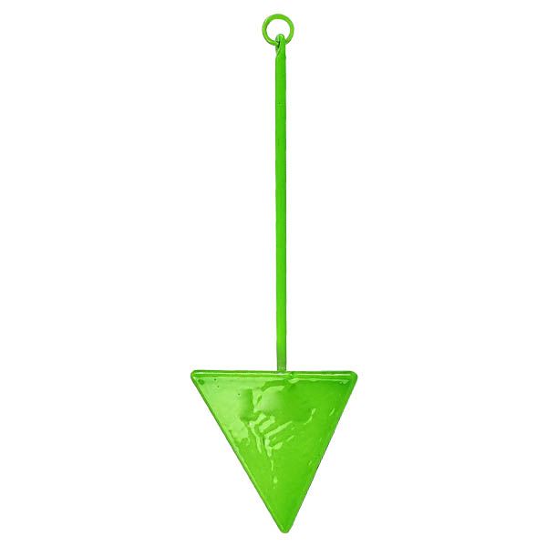 Chumbada Triângulo com Haste e Argola Verde - 100g