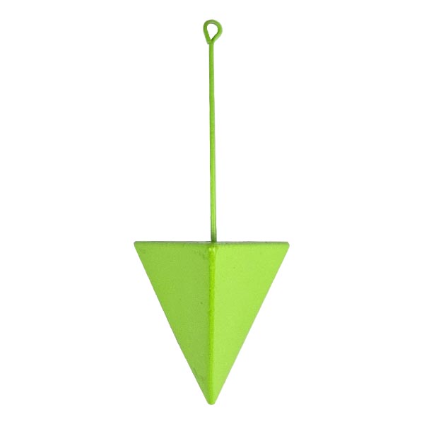 Chumbada Triângulo Verde Haste Simples - 120g