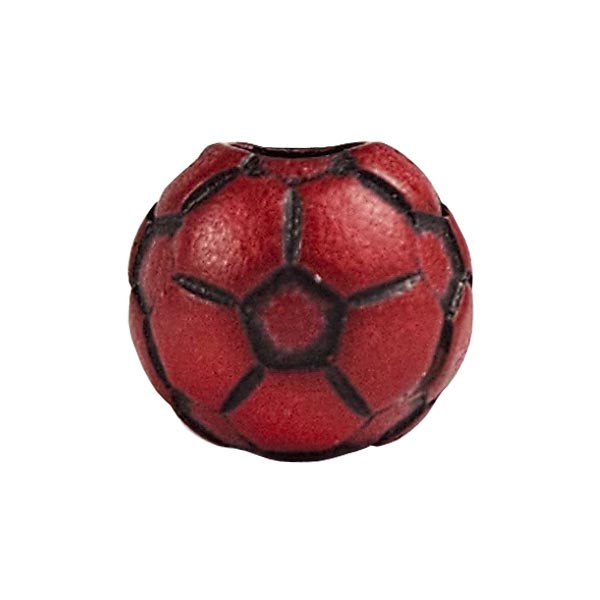 Miçanga Barão Bola de Futebol Vermelho - 10pç