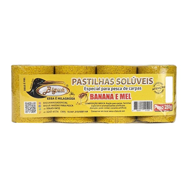 Isca Pastilha Carpa Biguá Banana e Mel - 4pçs