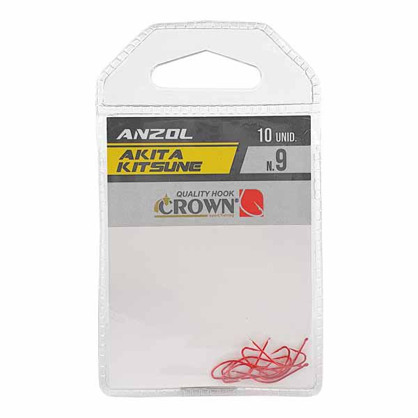 Anzol Crown Akita Kitsune Red 10pç