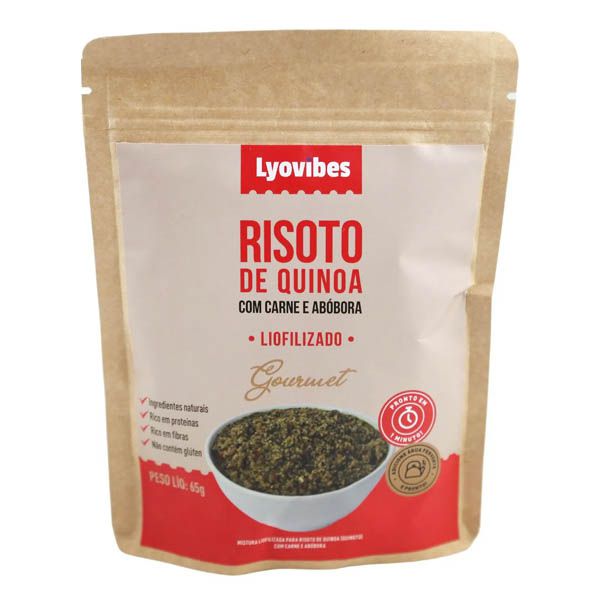 Refeição Lyovibe Risoto de Quinoa com Carne e Abóbora 65g