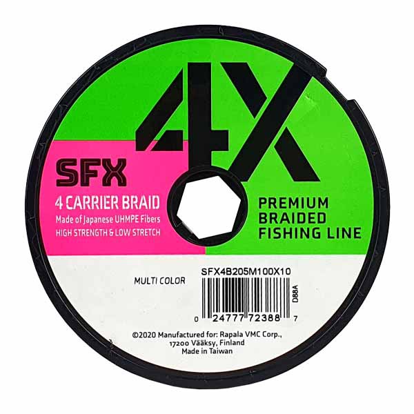 Linha Sufix SFX 4X 100m Multicolor - 0.20mm 25lb