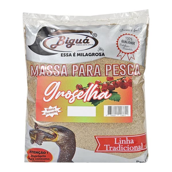 Massa em Pó para Pesca Biguá 500g Vermelha - Groselha