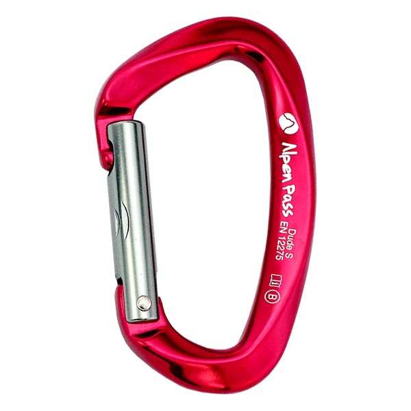 Mosquetão Alpen Pass Dude S 25Kn Reto - Vermelho