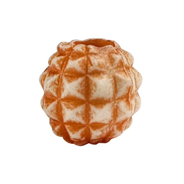 Miçanga Barão Mini Abacaxi Branco Laranja - 10pç