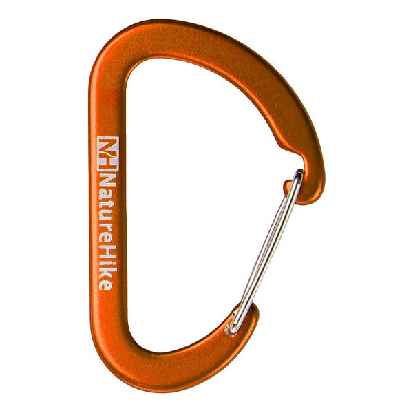 Mosquetão Chaveiro Naturehike D-mini 4cm 2pç - Laranja
