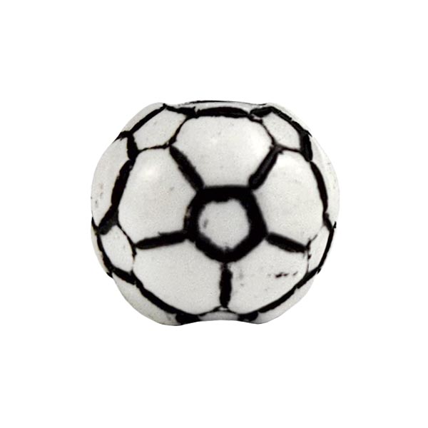 Miçanga Barão Bola de Futebol Preto Branco - 10pç