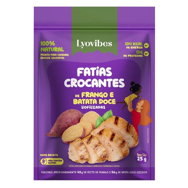 Refeição Lyovibes Snack de Frango com Batata Doce 25g