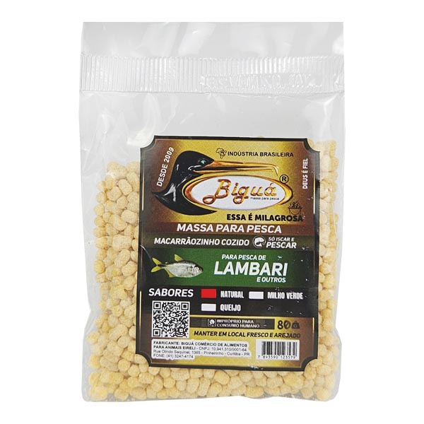 Isca Massinha Cozida para Lambari Natural 80g