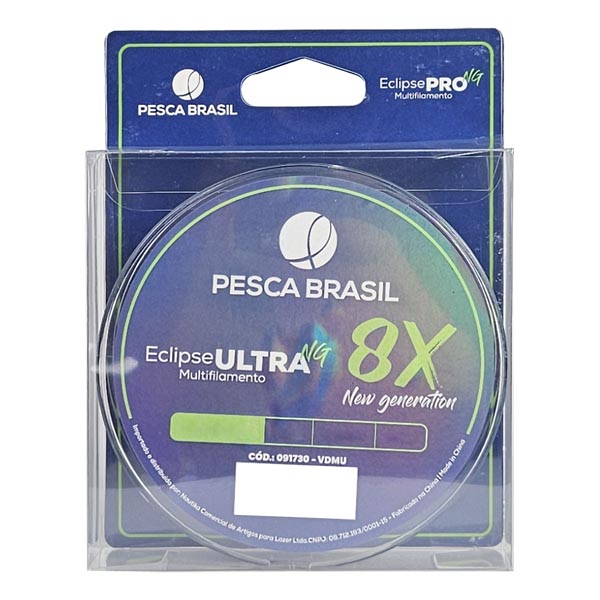 Linha Pesca Brasil Eclipse Ultra 8X 150m Verde - 0.10mm