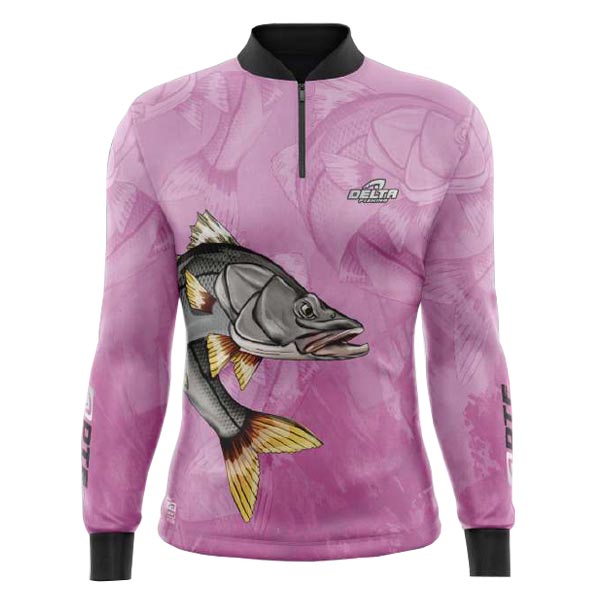 Camiseta Zíper Delta Baby Look Robalo Rosa