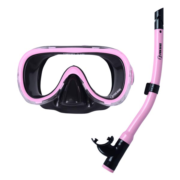 Kit de Mergulho Infantil Fundive Búzios - Rosa/Preto