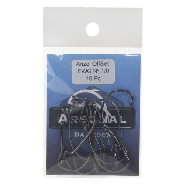 Anzol Arsenal Offset EWG Black Nickel - 10pçs