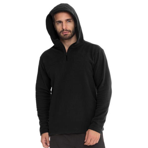 Blusão Fleece com Capuz Oro Masculino - Preto