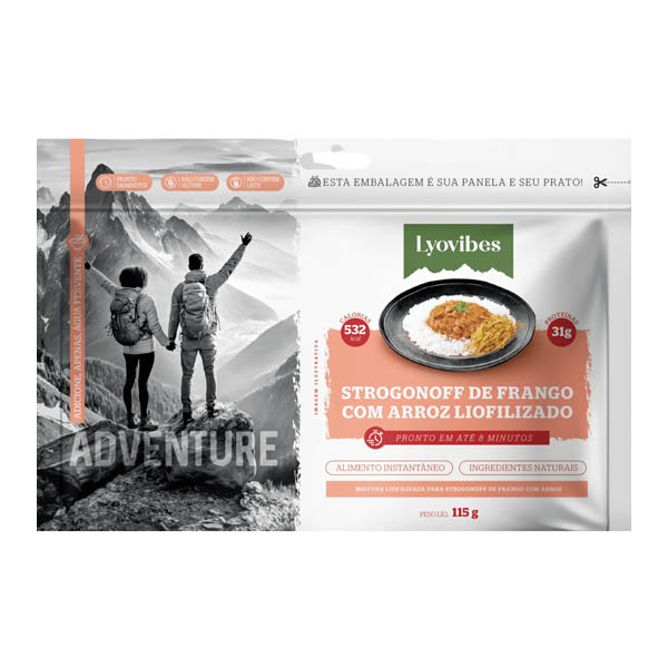 Refeição Strogonoff de Frango com Arroz Liofilizado Lyovibes 115g