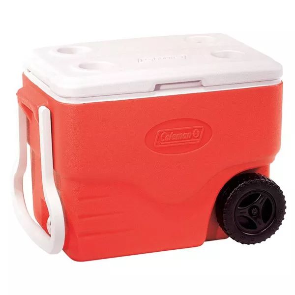 Caixa Térmica Coleman com Rodas 40QT 38.0L - Vermelho