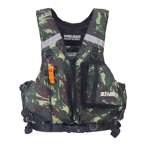 Colete Náutico Ativa Caiaque M - Camuflado