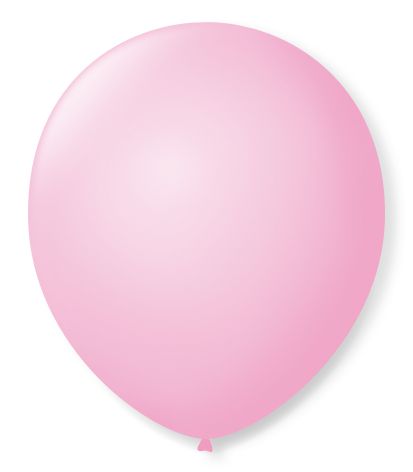 Balão Látex Liso Rosa Baby - 50 Unidades